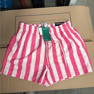 H&M Pink and White Striped Men’s Shorts